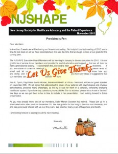 NJSHAPE Newsletter Nov 2015